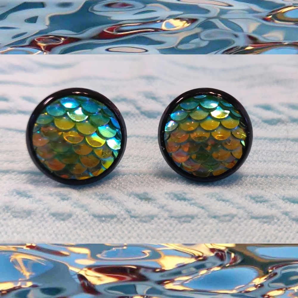 3/$15 Dragon/Mermaid scales green color